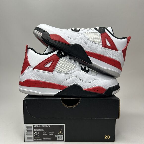 Nike Air Jordan 4 Retro PS “Red Cement/Fire Red” 2023